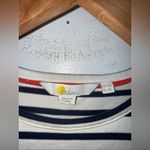 Boden Imogen Breton Striped Shirt Dress size 6 Navy Off White Puff Sleeves Photo 4