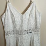White Laced Spaghetti Strap Dress Photo 2