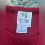 Vintage 90s Together! red angora lambswool jeweled sweater, size small petite Photo 5