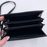 Lillian Vernon Black Genuine Leather Convertible Wristlet Wallet Mini Purse Bag Photo 5