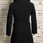 London Fog classic witchcore gothic black wool hooded belted overcoat Size 12 Photo 6