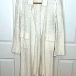 ZARA  Cream Tweed Long Cardigan small Photo 1