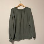 Aerie  Olive Knit Top with Braided Tassels Photo 2