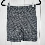 Aerie Chill Play Move Bike Shorts Sz M High Rise Black Gray Heathered Pattern Photo 3