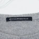 Brandy Melville Wool Cashmere Blend Long Sleeve Gray Striped Sweater Photo 5