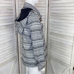 Thread & Supply Aztec Print Canvas Hooded Utility Jacket Black White Small White Photo 3