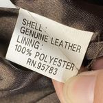 Vakko Vest Womens M Brown Leather Suede Collared snap front Pockets Lined Size M Photo 5