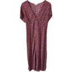 Lucky Brand Cottagecore Lace-Up Back Floral Button-Front Midi Dress Size XL Photo 4