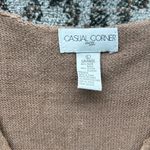 Vintage Casual Corner & Co. Embroidered Knit Floral Sweater Brown Large Photo 2