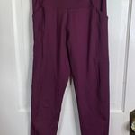 Girlfriend Collective Pocket Crop Leggings in Plum Burgundy W-473 Size S Photo 1