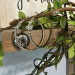 Big Rhinestone Cross Loops Silver Photo 2