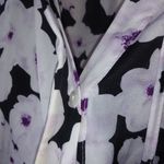 Larry Levine  14 Black Purple Flowers Top Plus Photo 4