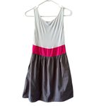 VTG dELiA*s Y2K Tank Dress Womens S White Pink Gray Sleeveless 90s Retro Skater Photo 1