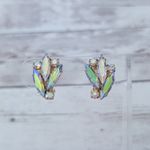 Vintage Clip On Earrings Stunning & Stylish Iridescent Statement Earrings Photo 1