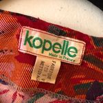 Kopelle Vintage Shift Dress Pockets Short Sleeve Floral Red Pink M? Size M Photo 3