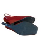 Talbots  RED PATENT LEATHER PEEP TOE SLING BACK WEDGE HEEL SHOES (9B) Photo 6
