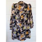 Who What Wear Who What Where Midnight Garden Black Floral Print Long Sleeve Dress S Photo 2