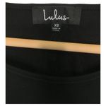 Lulus New Top Womens XS Let It Be Me Open Back Tie Long Bell Sleeve Top Black Photo 3