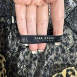 Zara Basic Top Women S Chetah Leopard Lace Illusion Mobwife CB92S Y2K Bratz Fall Black Photo 7
