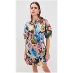 Stine Goya Abstract Print Structured Sleeve Mini Dress Size Small Blue Photo 10