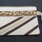 Animal Print Wristlet Makeup Bag Travel Tote Handmade Zippered Pouch NEW Tan Photo 5