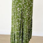 Lulus Lulu’s Missie Olive Green Floral Print Ruffled Tie-Back Midi Dress | Small Photo 7