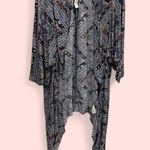 American Eagle  NWT high low kimono wrap country blue floral size medium Photo 1