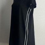 Michael Kors Black Short Sleeve T-Shirt Dress w Tuxedo Stripe, EXCELLENT, Size L Photo 1