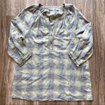 Caffe Marrakesh Jasper Plaid Popover Blouse Green Size M Photo 1