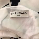 Balenciaga  Black & White Silk Top Sz36 4US Photo 3