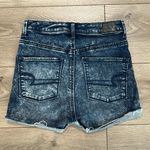 American Eagle  High Rise Super Stretch Button Fly Blue Jean Shorts Size‎ 2 Photo 2