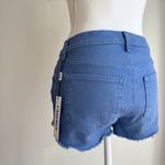 L'Agence L’AGENCE Audrey Jean Shorts Mid Rise Cut Off Blue Stretch Denim US 25 NWT Photo 10