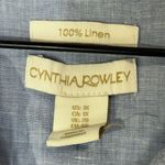 Cynthia Rowley  1X 100% Linen Chambray Blue Tunic Shirt Top Boho Beachy Preppy Photo 5
