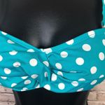 Apt. 9 NEW  Womens M Teal Polka Dot Bandeau Bikini Swim Top Photo 1