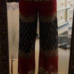 Boho Rose Wide Leg Pants Red Photo 1