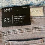 Jones New York NWT! Gray Luxe Lexington Straight Sculpt Shape Jeans Size 12 Photo 3