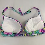 Victoria's Secret NWT Vintage Venus Flower Leaves Tropical USA Padded Bikini Top 80’s 90’s Sz DD Photo 1