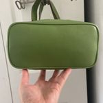 Amanda Smith Small Leather Top Handle Grommet Tote Bag Vintage Mod Apple Green Photo 2