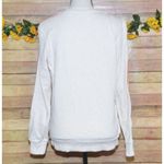 Adidas  Ladies 3 Stripe Beige Tan Pullover Sweatshirt Size S Logo Athletic Casual Photo 4