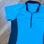 Title Nine  Sun Buster UV Protection Short Sleeve Zip Front Top size large Photo 2