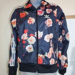 Adidas Originals Firebird Floral Roses Track Jacket Small Black Photo 0