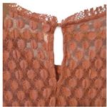 Free People X-Small Park Slope Tank-Babydoll-Lace-Sheer- Rustic Rose - Peplum Photo 5