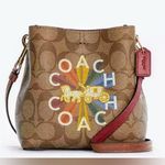 Coach  Brown Crossbody Bag with Rainbow Design Photo 1
