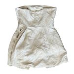 Monique Lhuillier ML x BHLDN Women’s Mallory Jaquard White Strapless Mini Dress Photo 6