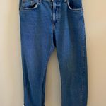 ZARA Women’s The Folded Up White Cuff Straight Leg Jeans Photo 0