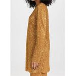NEW STINE GOYA Odis Dress in Gold Sequins Long Sleeve Crewneck Size Small Formal Photo 1