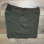 Athleta Trekkie North High Rise Stretch Hiking Casual Shorts Olive Green Size 4 Photo 2