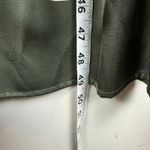 Seraphine Maternity Midi Dress Women's 10 Olive Green Satin Stretch Nursing Size undefined Photo 8