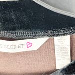 Victoria's Secret VICTORIA’S SECRET Dark Brown Black Velour Accent Long Sleeves Cropped Top Large Photo 3