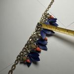 Stella & Dot Melia Blue Petal Rhinestone Multi Color Statement Bib Necklace Photo 8